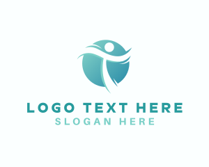 Teamwork - Community People Letter T logo design