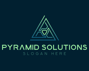 Pyramid - Developer Tech Pyramid logo design