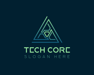 Developer Tech Pyramid logo design