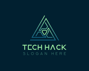 Developer Tech Pyramid logo design