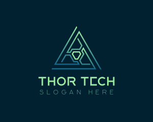 Developer Tech Pyramid logo design