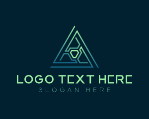 Creative - Developer Tech Pyramid logo design