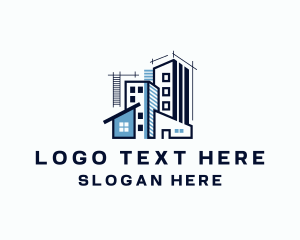 Land Developer - Architect Building Draft logo design
