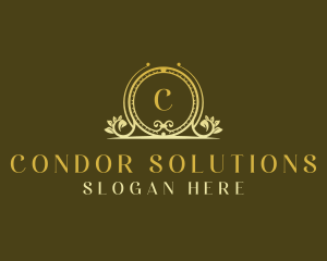 Floral Wedding Planner Wreath logo design