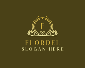 Floral Wedding Planner Wreath logo design