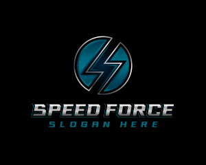 Electric Thunderbolt Lightning logo design