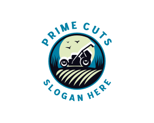 Lawn Mower Grass Cutting logo design