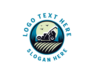 Lawn Mower Grass Cutting Logo