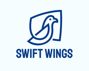 Swallow - Minimalist Dove Cage logo design