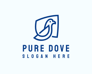 Minimalist Dove Cage logo design