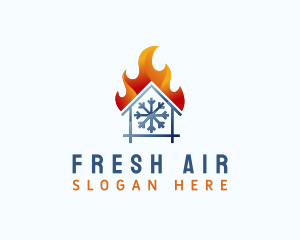 Snowflake House Fire logo design