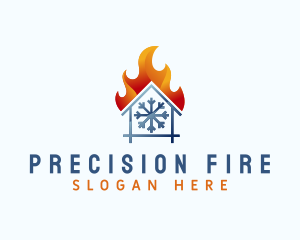 Snowflake House Fire logo design