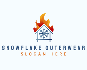 Snowflake House Fire logo design