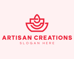 Artisan Candle Flame logo design