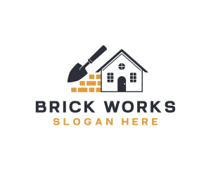 House Brick Trowel logo design