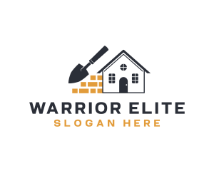 House - House Brick Trowel logo design