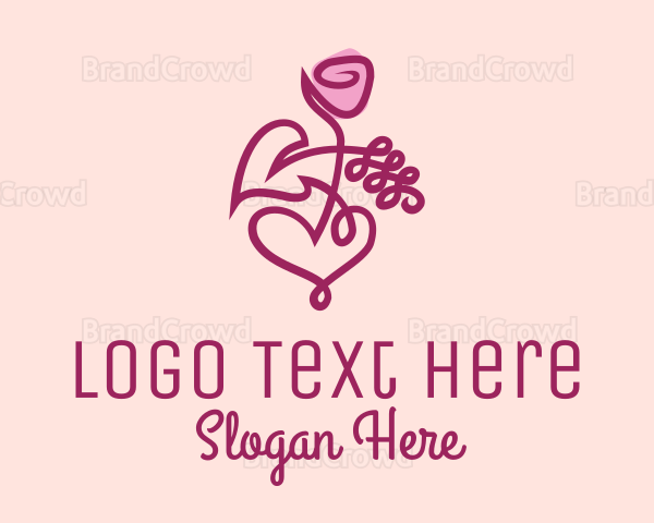 Minimalist Rose Floral Logo