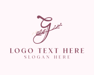 Dermatology - Floral Salon Letter G logo design