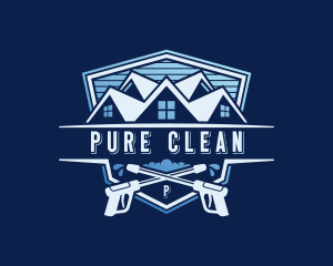 Pressure Washing Roof logo design