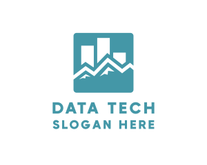 Database - Statistic App Chart logo design