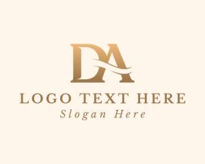 Letter Da - Elegant Letter DA Monogram logo design