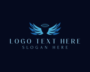 Good - Angel Wing Halo Guardian logo design