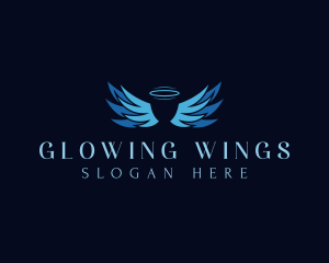 Angel Wing Halo Guardian logo design