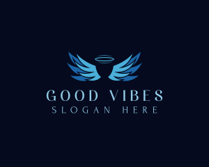 Good - Angel Wing Halo Guardian logo design
