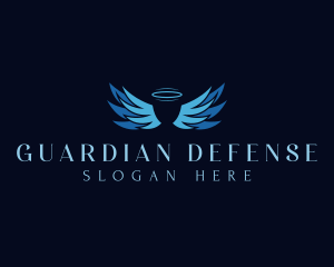 Angel Wing Halo Guardian logo design