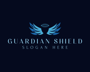 Angel Wing Halo Guardian logo design