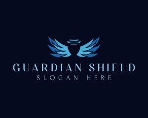 Guardian - Angel Wing Halo Guardian logo design