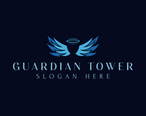 Angel Wing Halo Guardian logo design