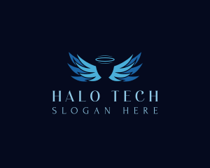 Angel Wing Halo Guardian logo design