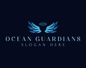 Angel Wing Halo Guardian logo design