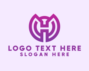 Maze - Modern Gradient Letter H logo design