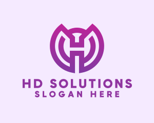 Modern Gradient Letter H logo design