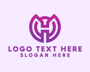 Labyrinth - Modern Gradient Letter H logo design