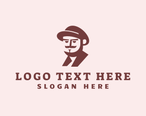 Hipster Mustache Beard Logo