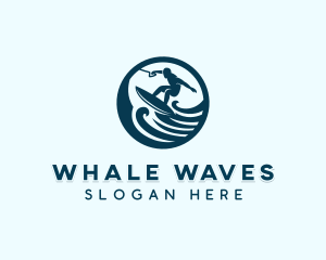 Surfing Waves Sports logo design