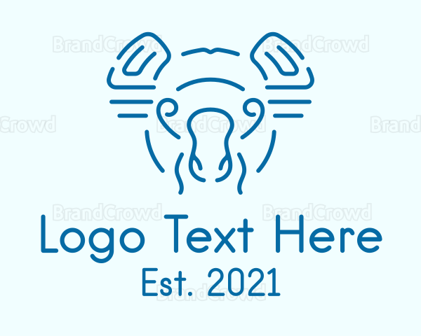 Blue Line Art Koala Logo