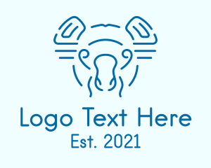 Zoology - Blue Line Art Koala logo design
