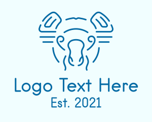 Wild Animal - Blue Line Art Koala logo design