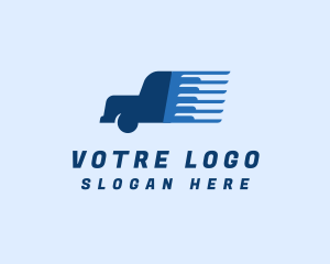 Blue - Fast Delivery Truck logo design