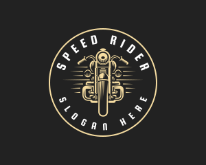 Motorbike Rider Racing logo design