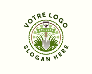 Gardening Yard Shovel  Logo