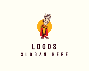 Culinary - Superhero Cape Fork logo design