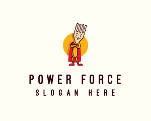 Superhero - Superhero Cape Fork logo design