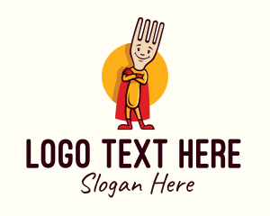 Fork - Superhero Fork logo design