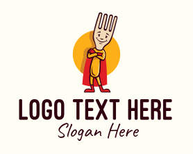 Superhero - Superhero Fork logo design