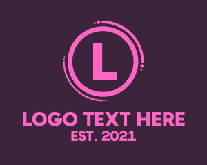 Circle - Pink Circle Letter logo design